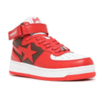 BAPESTA RED Men Star Patch Trainers Shoes