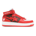 BAPESTA RED Men Star Patch Trainers Shoes