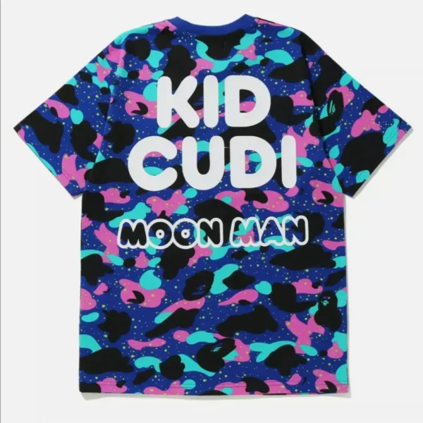 A Bathing Ape Bape X Kid Cudi Camo Tee-Purple