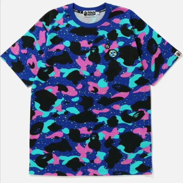 A Bathing Ape Bape X Kid Cudi Camo Tee-Purple