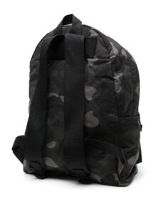 A Bathing Ape® Logo-Patch Camouflage-Print Backpack-Gray