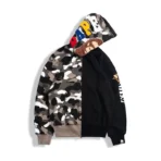 BAPE Shark Half Camo Black Hoodie
