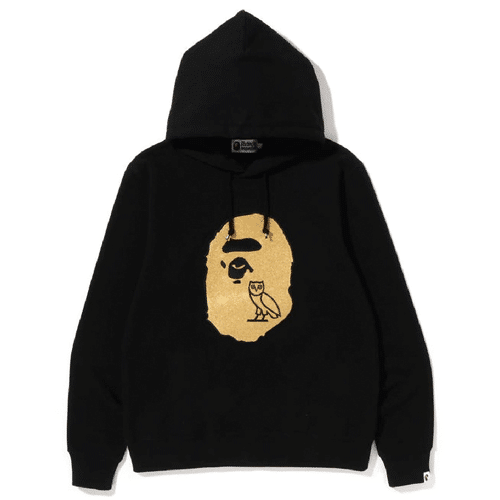 BAPE x OVO Ape Head Hoodie-BLACK