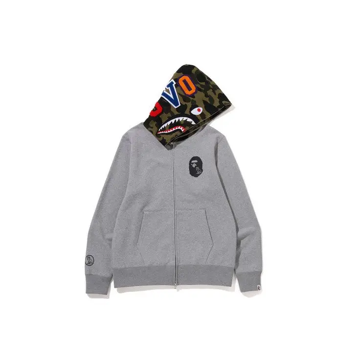 BAPE x OVO Shark Full Zip Hoodie Grey BAPE x OVO Shark Full Zip Hoodie Grey
