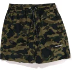 Bape 1st Camo Beach Shorts Mens-Green