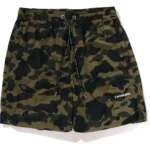 Bape 1st Camo Beach Shorts Mens-Green