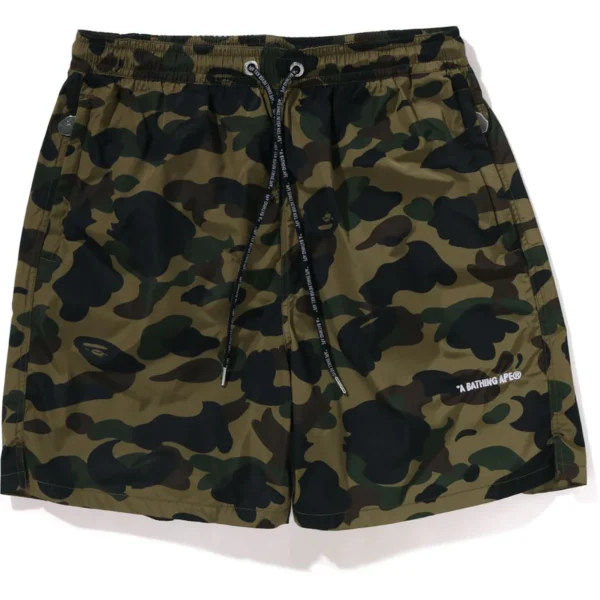 Bape 1st Camo Beach Shorts Mens-Green