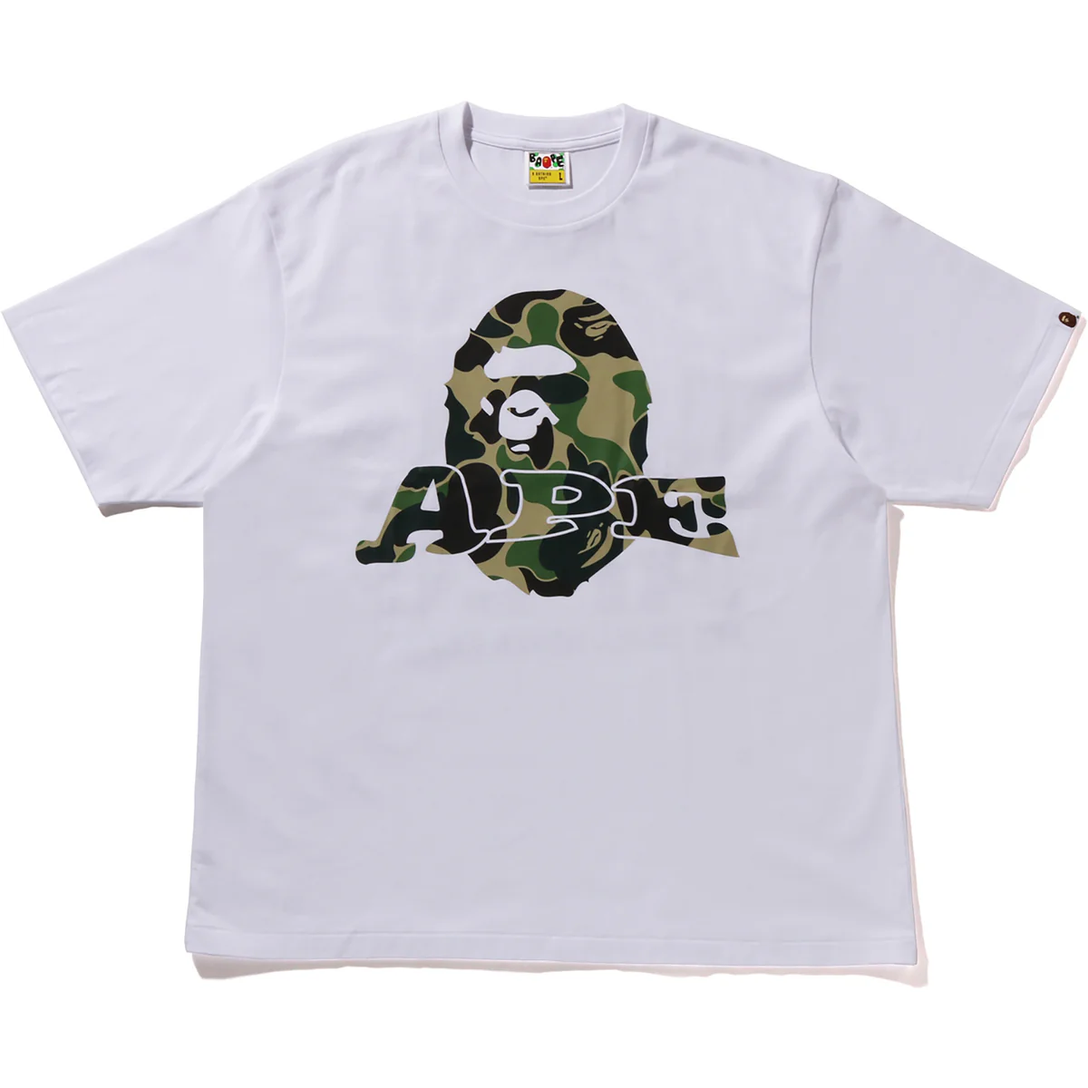 Bape ABC Camo Ape Head Relaxed Fit Tee Mens-Grey Bape ABC Camo Ape Head Relaxed Fit Tee Mens-Grey