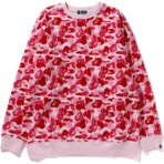 Bape ABC Camo Crewneck Relaxed Fit Ladies-Pink