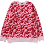 Bape ABC Camo Crewneck Relaxed Fit Ladies-Pink