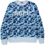 Bape ABC Camo Crystal Stone Crewneck Mens-Blue