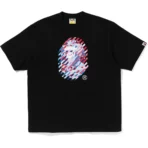 Bape ABC Camo Illusion Ape Head Relaxed Fit Tee Mens-Black