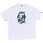 Bape ABC Camo Illusion Ape Head Relaxed Fit Tee Mens-White