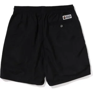Bape Ape Head One Point Beach Shorts Mens-Black