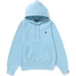 Bape Ape Head One Point Pullover Hoodie Wide Fit Ladies-Sky Blue