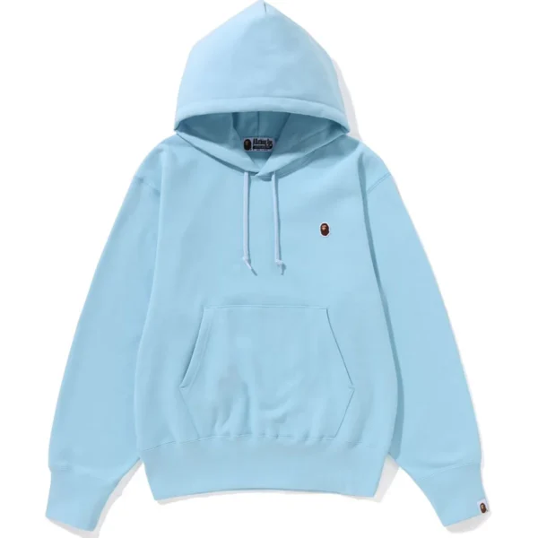 Bape Ape Head One Point Pullover Hoodie Wide Fit Ladies-Sky Blue