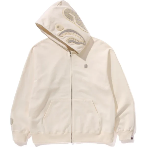 Bape Ape Head One Point Shark Zip Hoodie Mens-Beach
