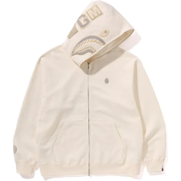 Bape Ape Head One Point Shark Zip Hoodie Mens-Beach