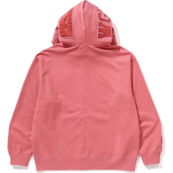 Bape Ape Head One Point Shark Zip Hoodie Mens-Pink