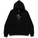 Bape Ape Relaxed Fit Pullover Hoodie Mens-Black
