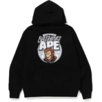 Bape Ape Relaxed Fit Pullover Hoodie Mens-Black