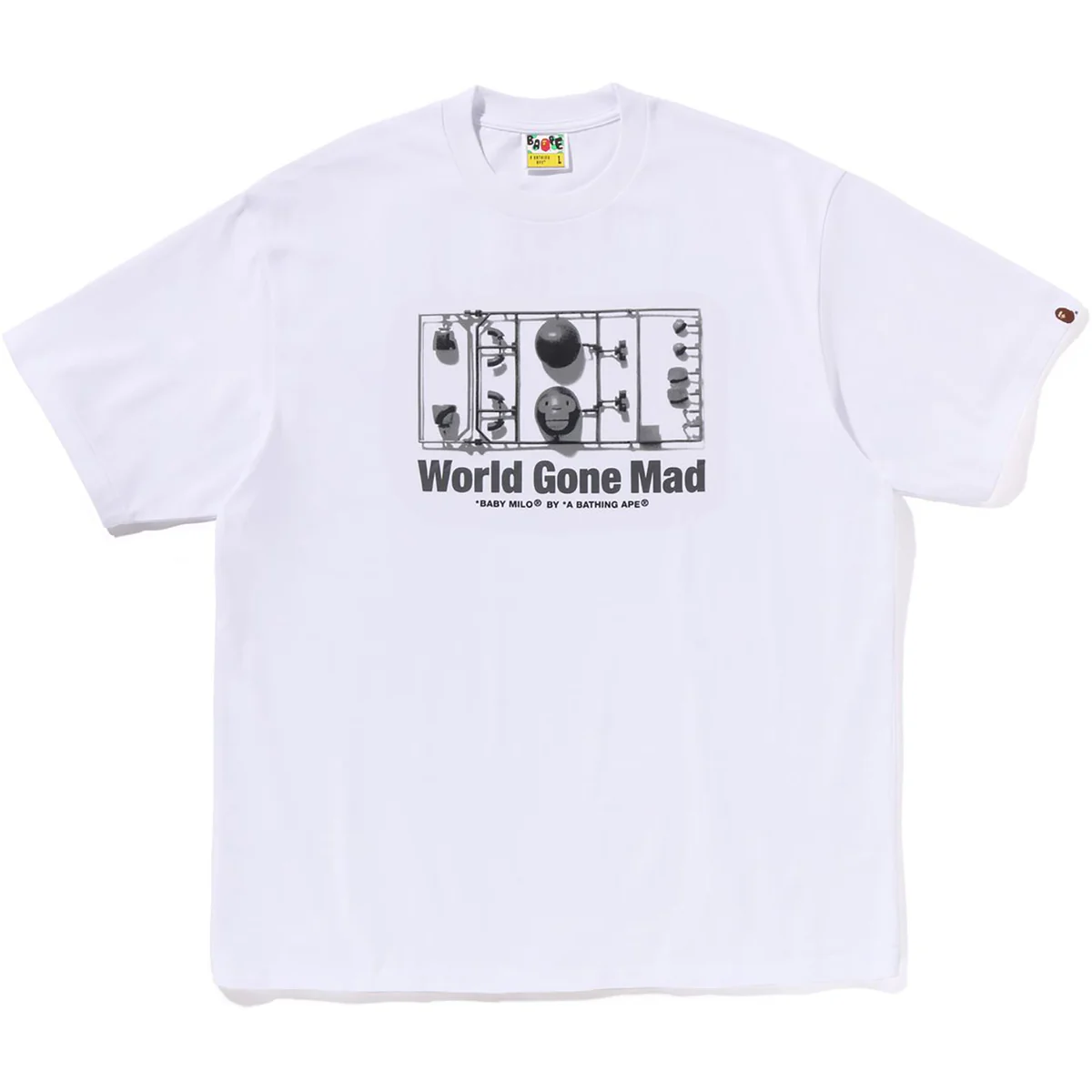 Bape Baby Milo Figure Relaxed Fit Tee Mens-White Bape Baby Milo Figure Relaxed Fit Tee Mens-White