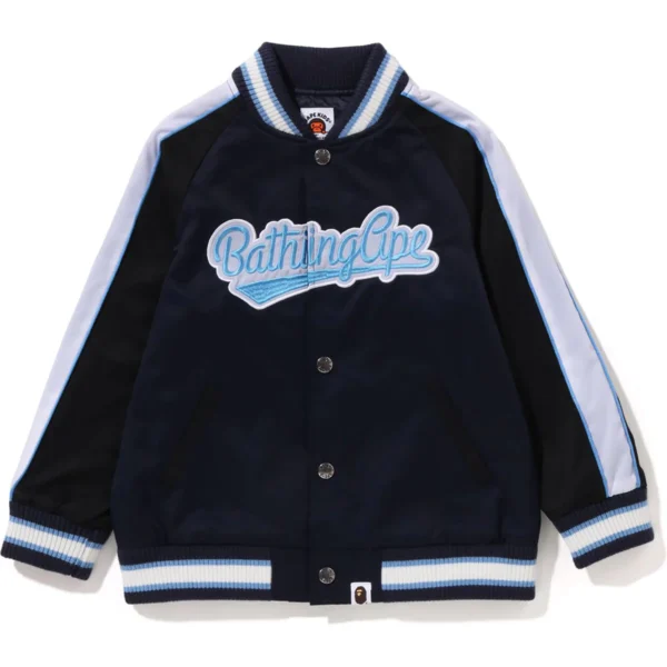 Bape Bathing Ape Patch Stadium Jacket Kids-Blue