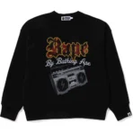 Bape Boombox Crewneck Relaxed Fit Mens-Black