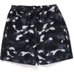 Bape City Camo Ape Head One Point Beach Shorts Mens-Camo