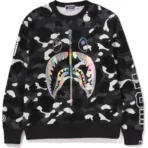 Bape City Camo Shark Crewneck Mens-Black