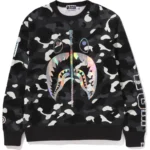 Bape City Camo Shark Crewneck Mens-Black