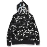 Bape City Camo Shark Full Zip Hoodie Mens-Black