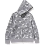 Bape City Camo Shark Full Zip Hoodie Mens-Gray