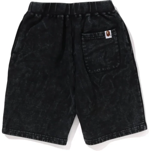 Bape College Overdye Sweat Shorts Kids-Black