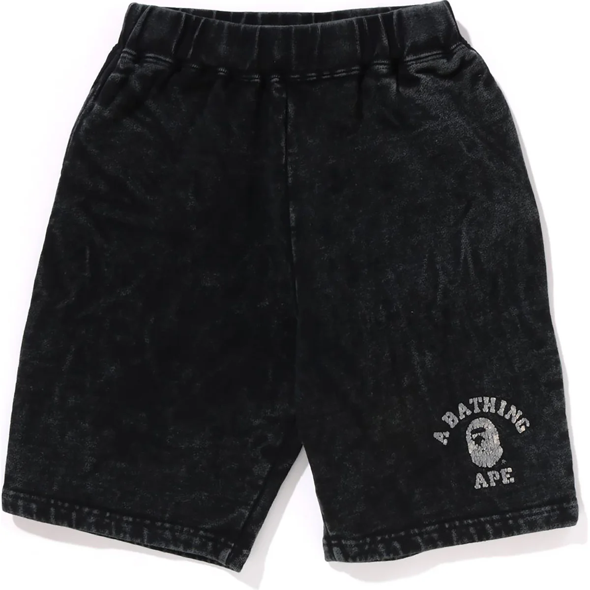 Bape College Overdye Sweat Shorts Kids-Black Bape College Overdye Sweat Shorts Kids-Black