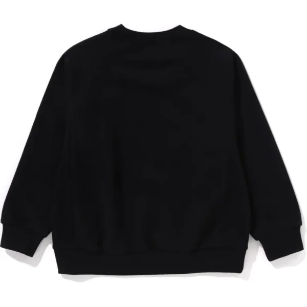 Bape College Relaxed Fit Crewneck Sweatshirt Kids-Black