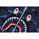 Bape Color Camo Embroidery Shark Crewneck Mens-Blue