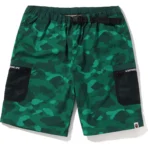 Bape Color Camo Mesh Pocket Shorts Mens-Green