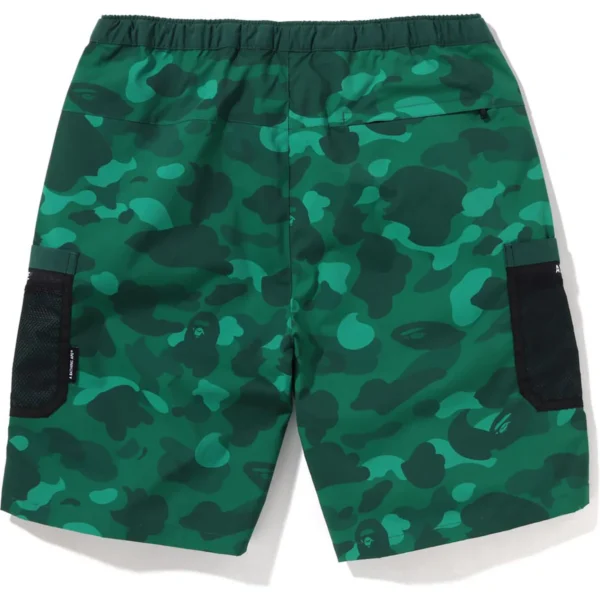 Bape Color Camo Mesh Pocket Shorts Mens-Green