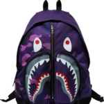Bape Color Camo Shark Day Pack Purple