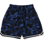 Bape Color Camo Wide Fit Basketball Shorts Mens-Navy