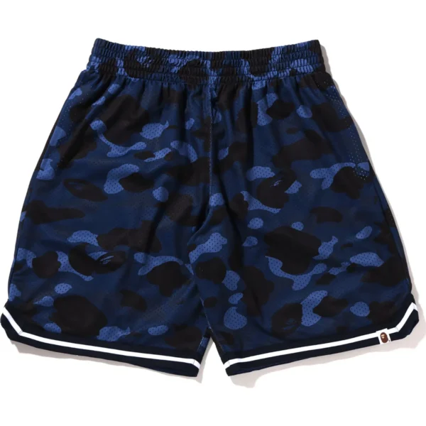 Bape Color Camo Wide Fit Basketball Shorts Mens-Navy