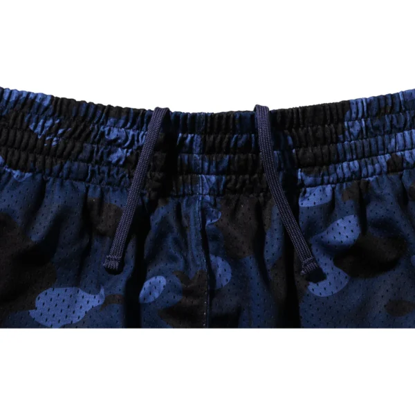 Bape Color Camo Wide Fit Basketball Shorts Mens-Navy