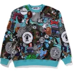 Bape Comic Art Crewneck Mens-Multi