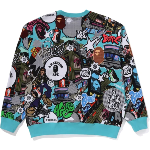 Bape Comic Art Crewneck Mens-Multi