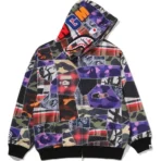 Bape Crazy Patch Shark Full Zip Hoodie Mens