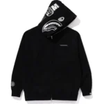 Bape Hoodie Ink Camo Shark Zip Hoodie Mens-Black
