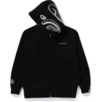 Bape Hoodie Ink Camo Shark Zip Hoodie Mens-Black