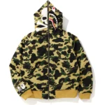Bape Hoodie MM Bape Hoodie Down Jacket Mens-Yellow