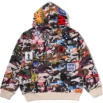 Bape Hybrid Camo Multi Badge Shark Relaxed Fit Full Zip Hoodie Mens
